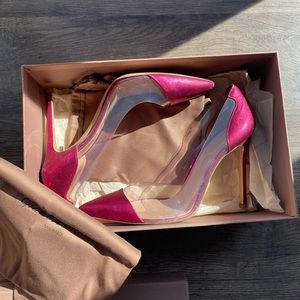 Gianvito Rossi metallic leather and PVC pump